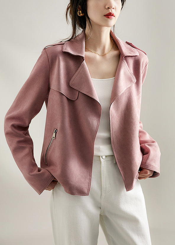 Zara pink cheap suede jacket