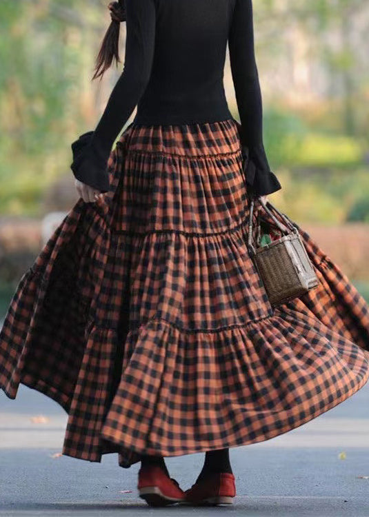 Plaid skirt clearance fitted