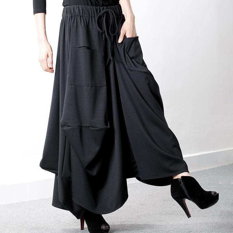 Women Cotton clothes 18th Century Elastic Waist Black Plus Size Fashio –  Omychic