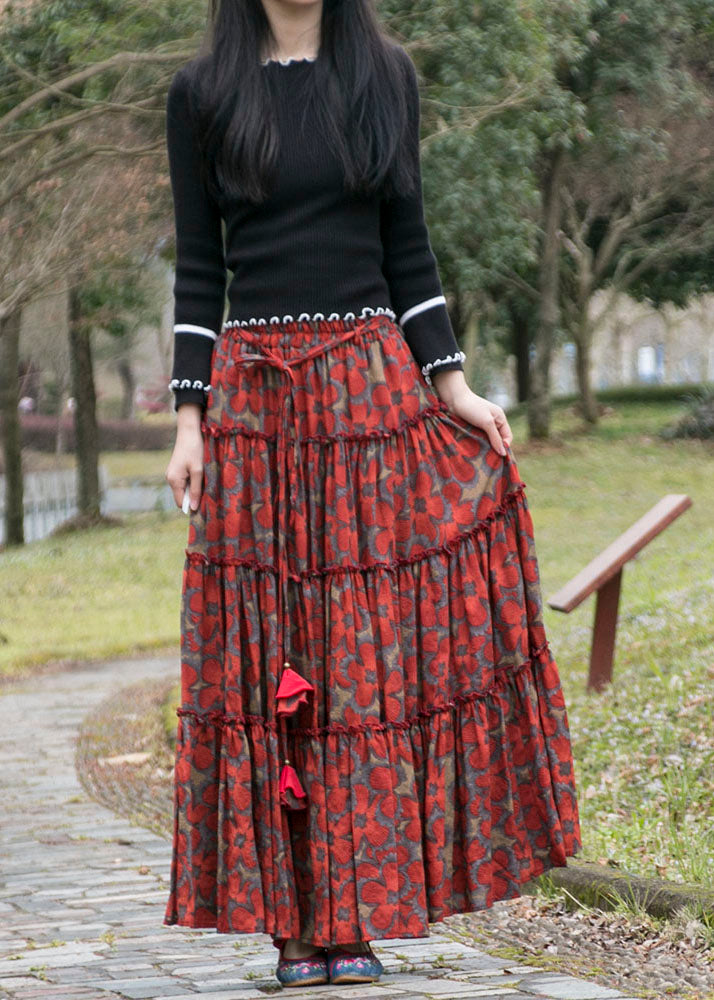 Plaid maxi 2024 skirt patchwork