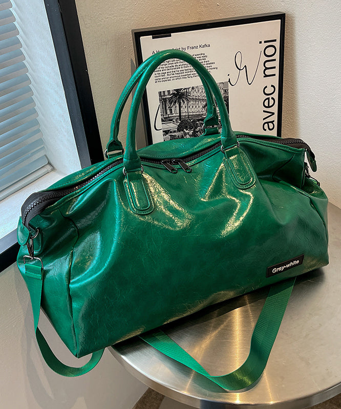 2025 New Green Large Capacity Faux Leather Tote Handbag