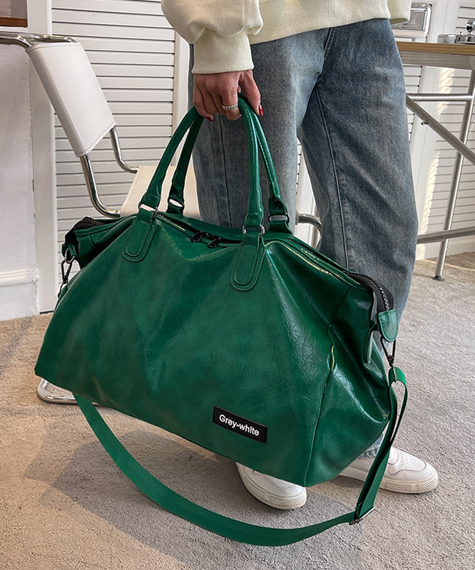 2025 New Green Large Capacity Faux Leather Tote Handbag