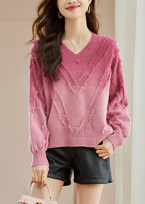 Bohemian Rose Tasseled Cozy Wool Knit Sweater Fall