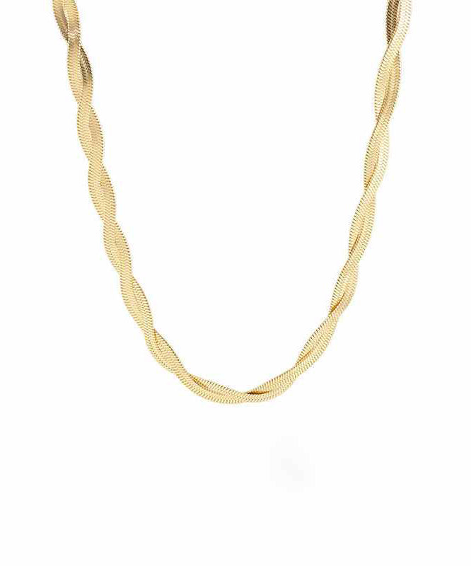 Boho Gold Stainless Steel Alloy Double Layer Necklace