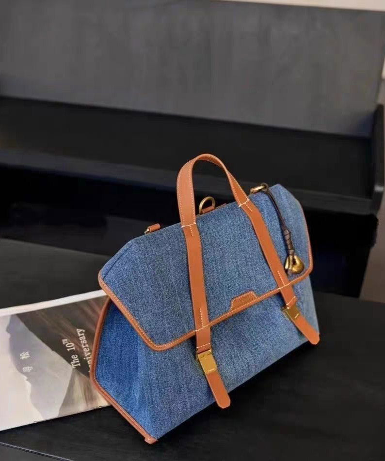 Boutique Blue Large Capacity Denim Backpack Bag