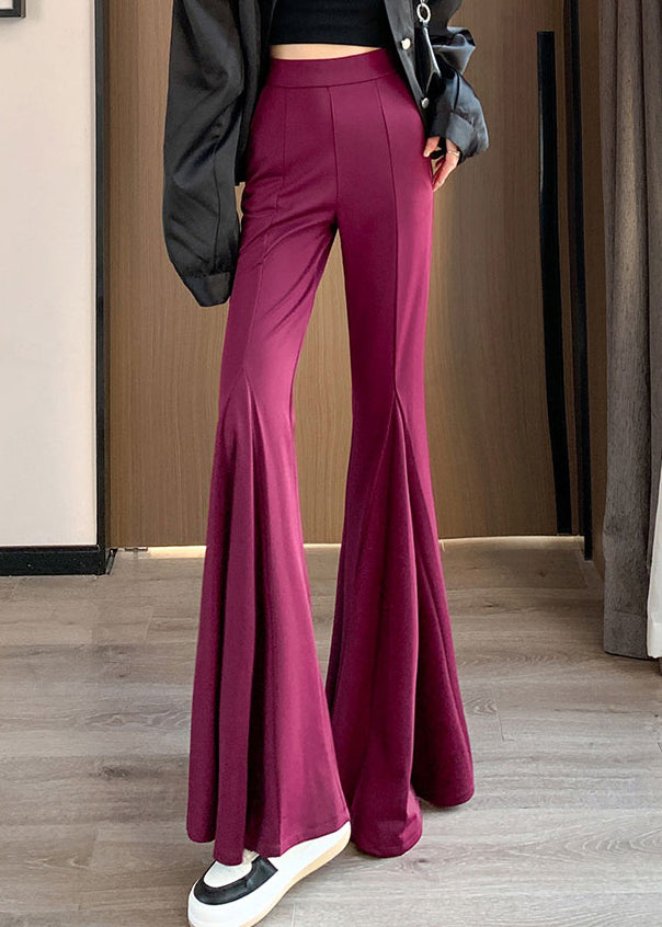 Boutique Rose High Waist Slim Fit Flared Trousers Spring