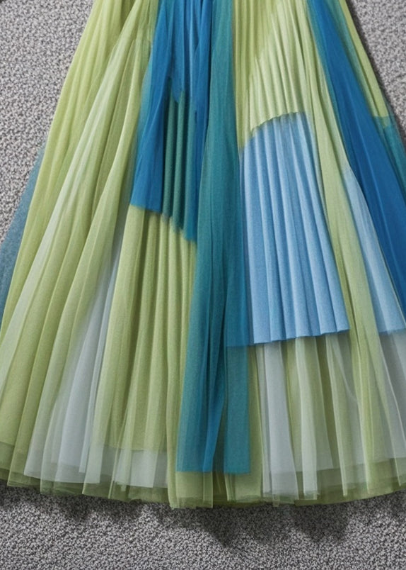 Chic Multicolor Exra Large Hem Tulle Skirts Summer