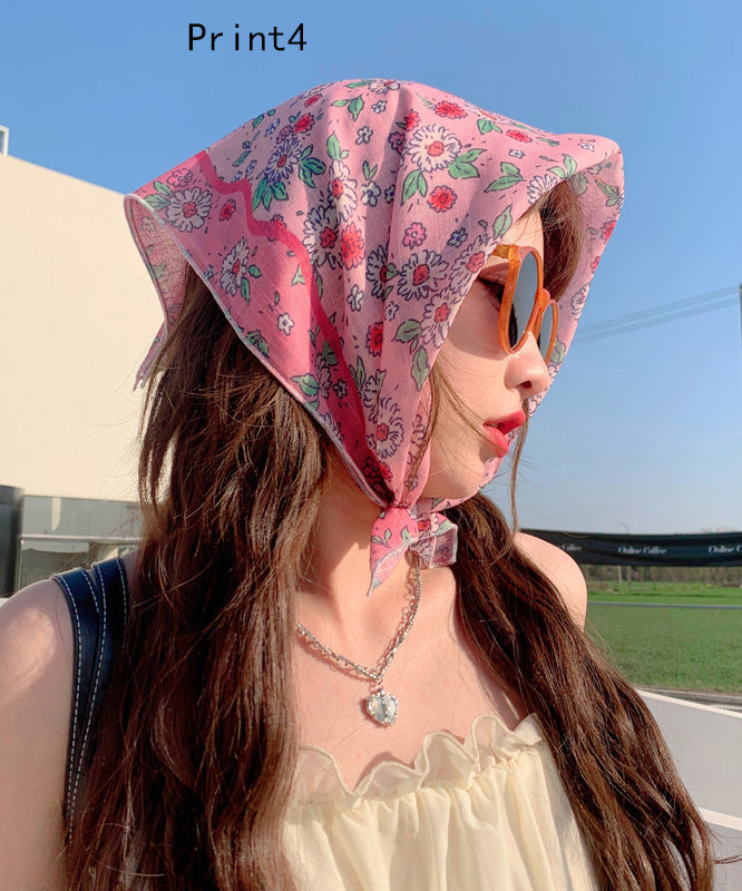 French Versatile Printed Beach Sunshade Headscarf