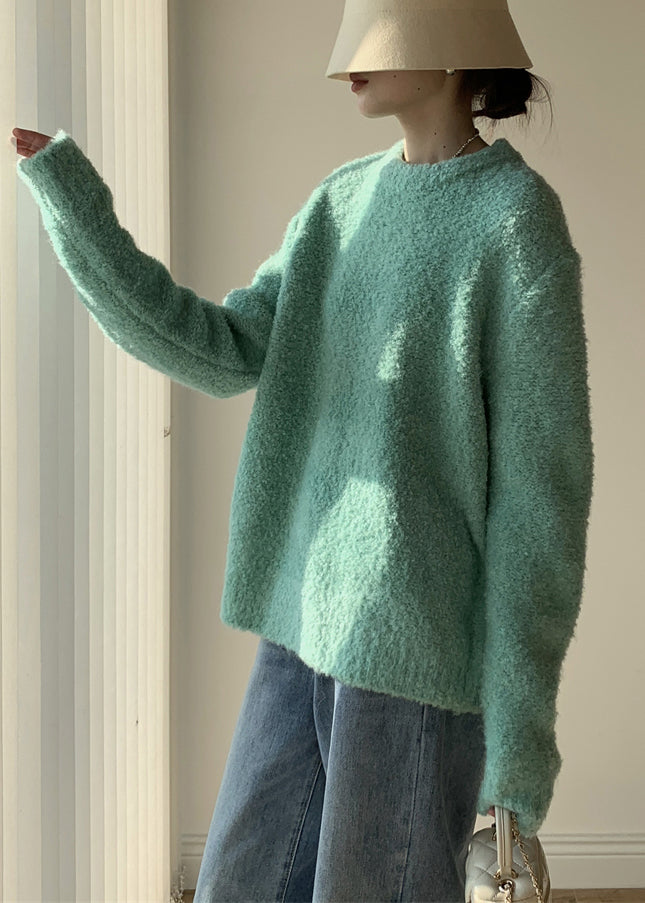 Lake Blue Cozy Thick Knit Sweater O-Neck Winter