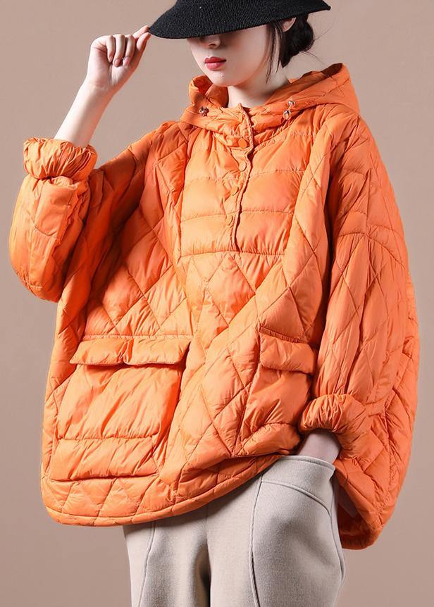 Loose Green Winter Puffer Jacket Hooded Down Coat