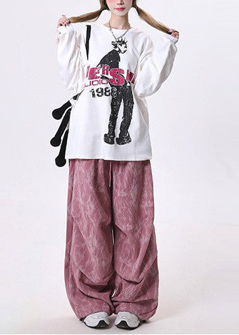 Modern Rose Oversized Tie Dye Corduroy Pants Spring