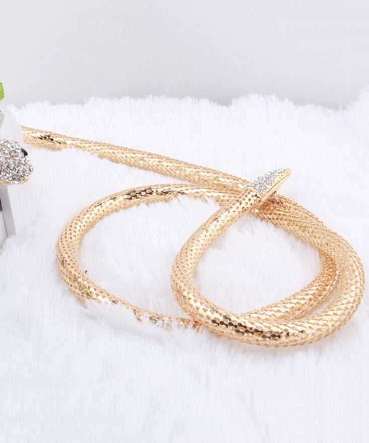 New Gold Copper Alloy Snake Shaped Necklace