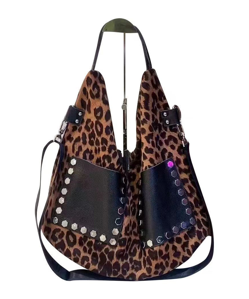 New Leopard Large Capacity Pockets Satchel Bag Handbag