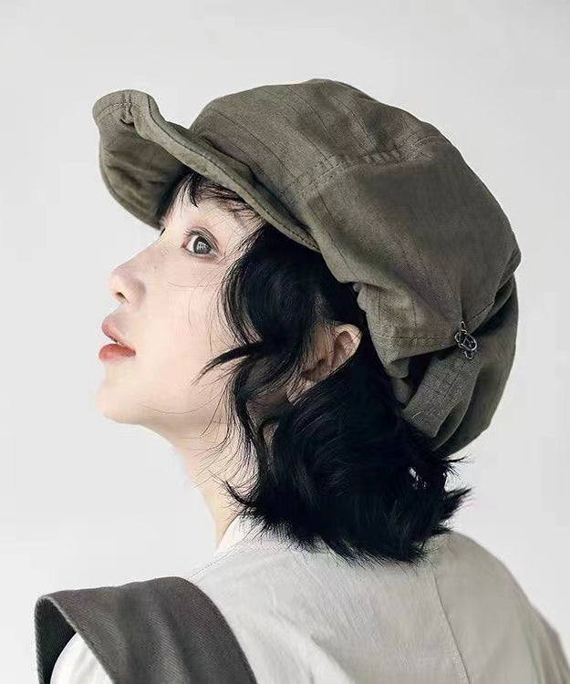 Original Design Green Stylish Patchwork Beret Hat