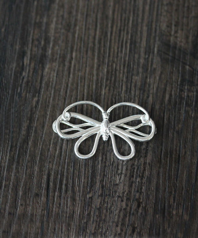 Original Design Silk Sterling Silver Bow Hairpin