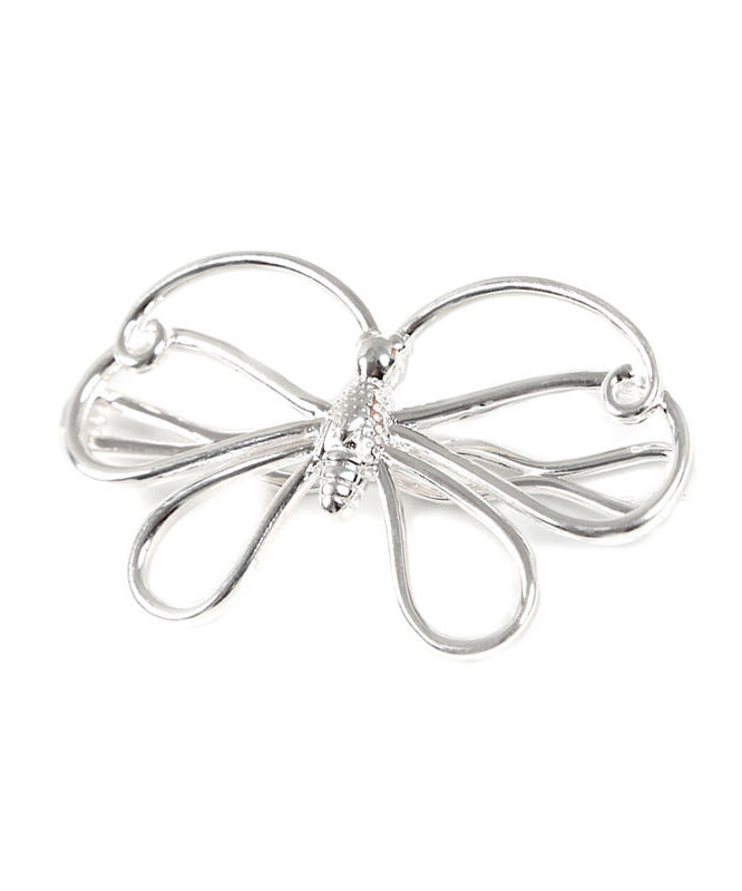 Original Design Silk Sterling Silver Bow Hairpin