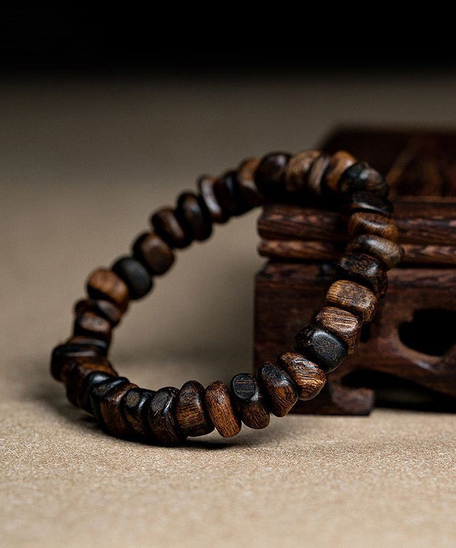 Retro Brown Sandalwood Buddha Beads Bracelet