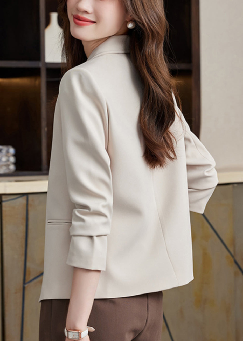 Silm Fit White Metal Buttons Formal Coats Spring