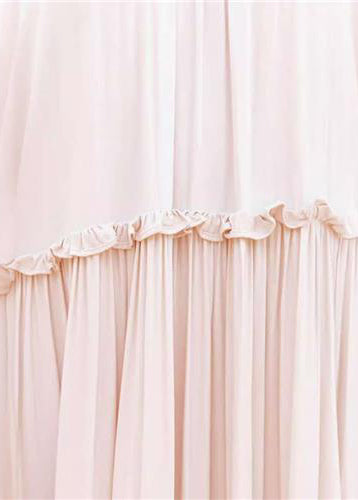 Simple Pink Cold Shoulder Cotton Maxi Dresses Summer