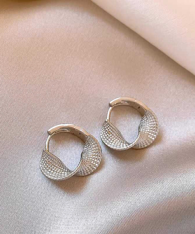 Stylish Gold Copper Alloy Hoop Earrings