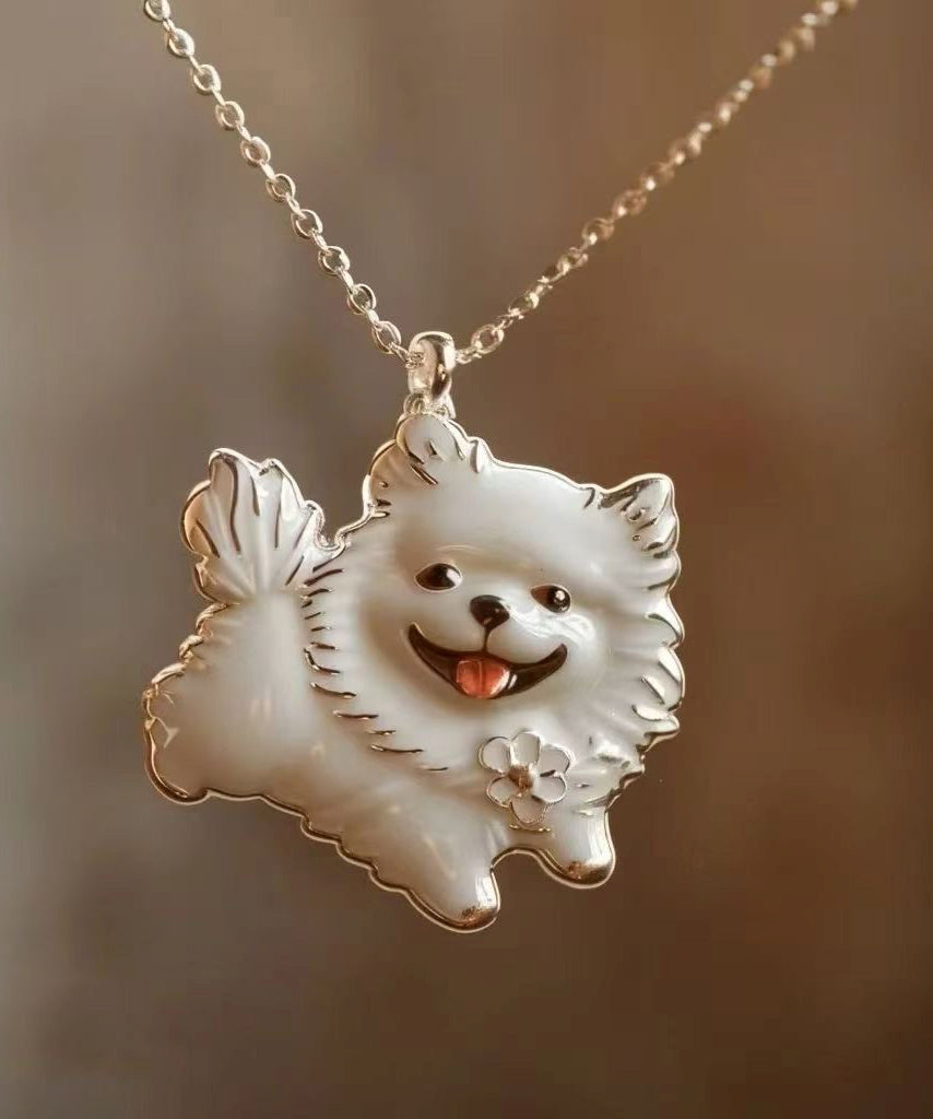 Unique Gold Alloy Animal Smile Pendant Necklace