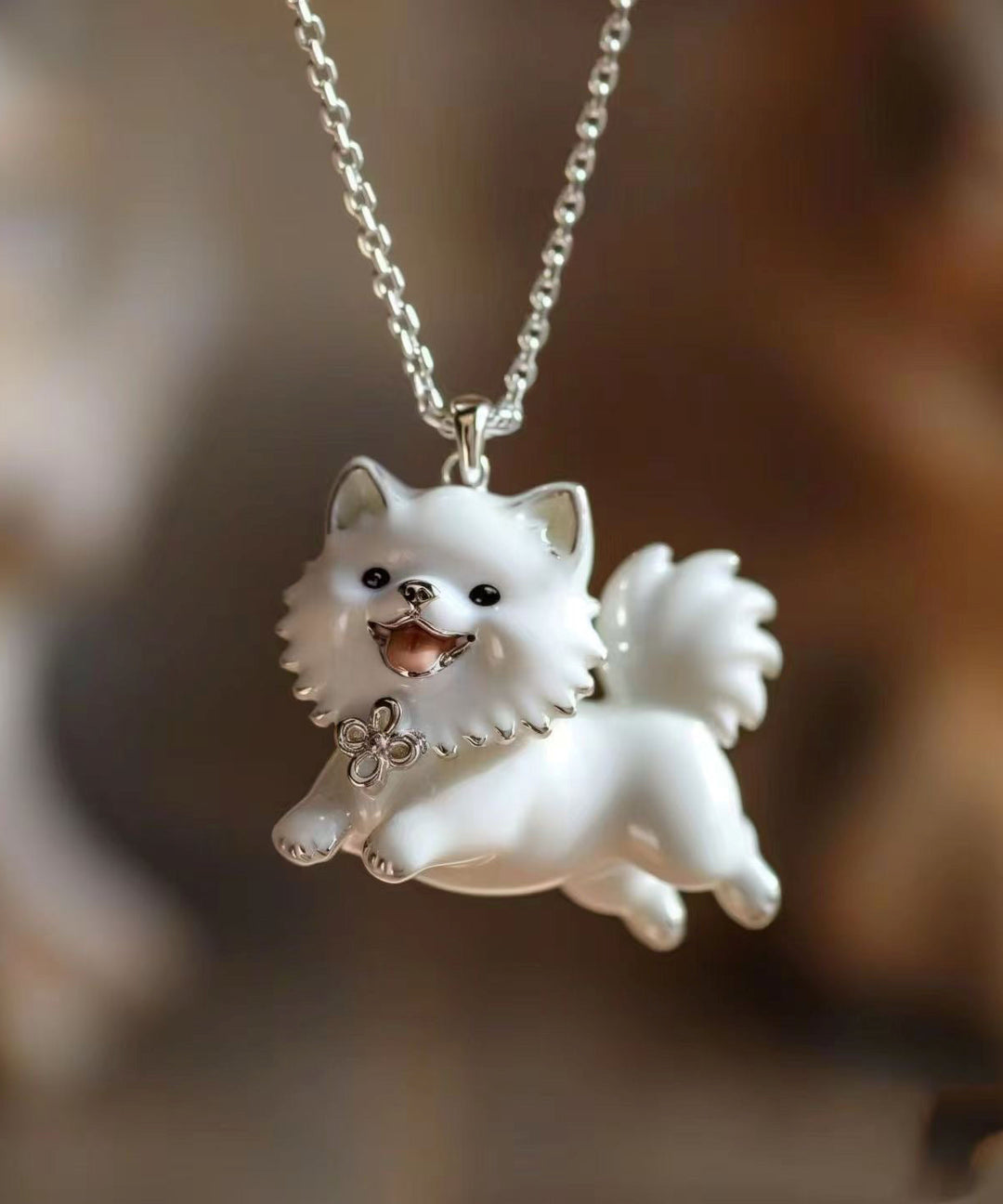 Unique Gold Alloy Animal Smile Pendant Necklace