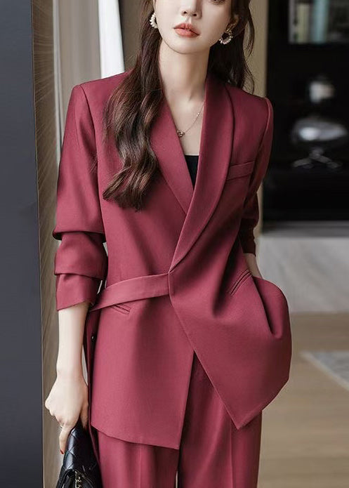 Unique Mulberry Oversized Spandex Coats Spring