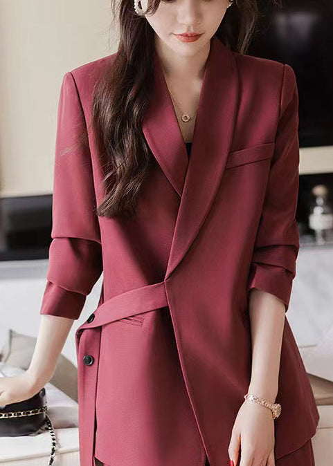 Unique Mulberry Oversized Spandex Coats Spring