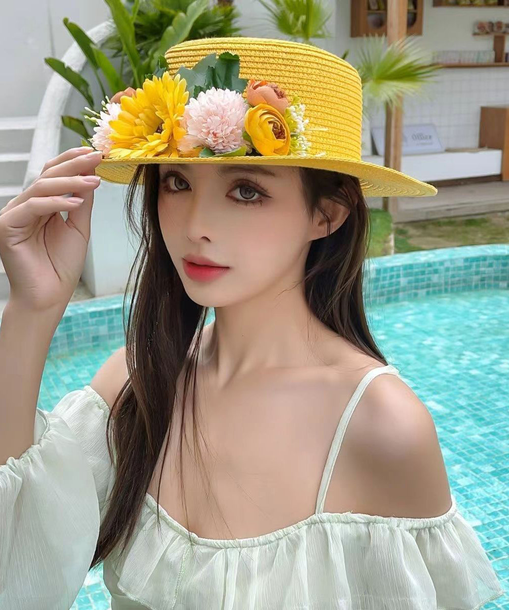 Vacation Style Fashionable Flower Shading Cloche Hat