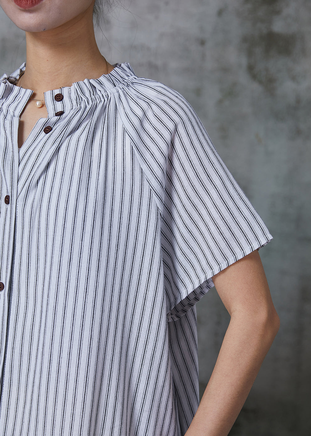 Women White Oversized Striped Cotton Shirt Dresses Summer