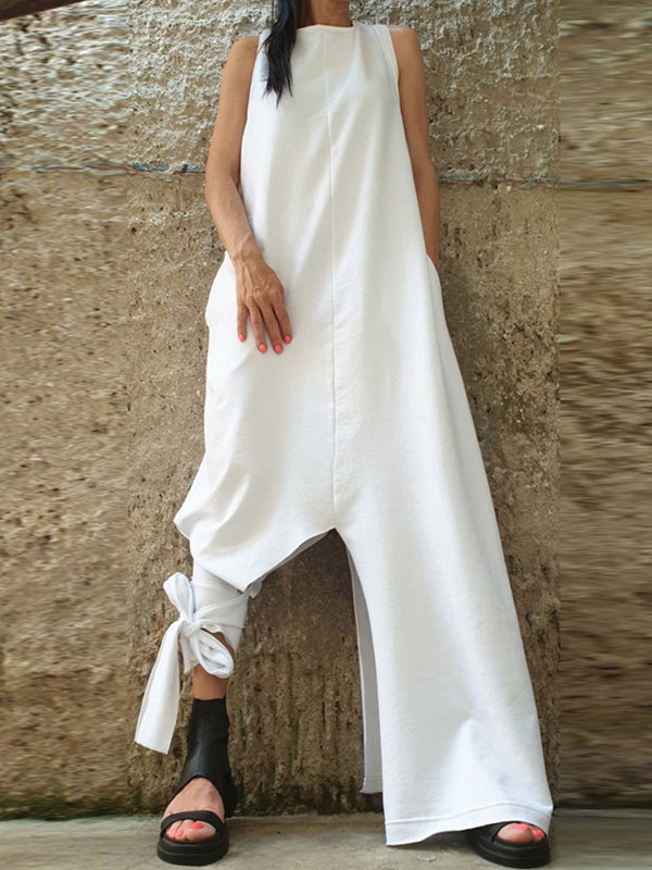 Loose Solid Color Boat Neck Maxi Dresses