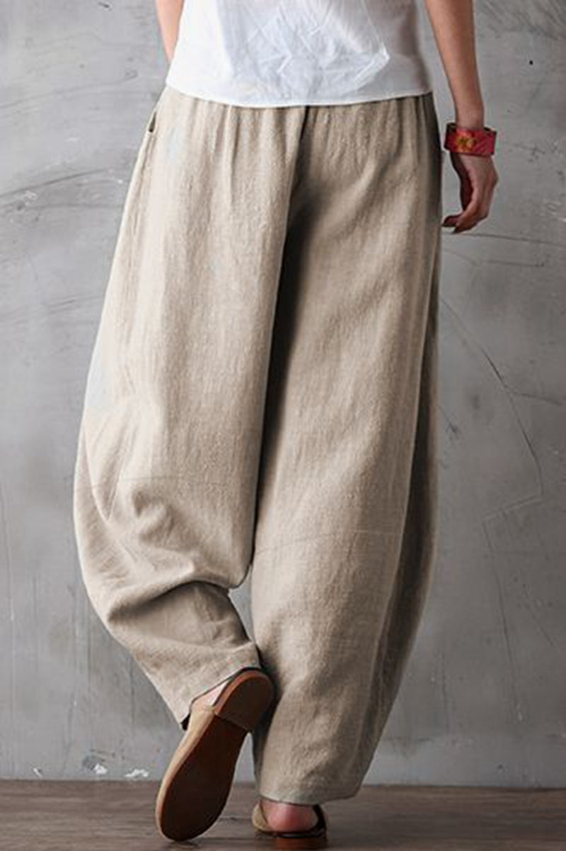 Summer Loose Cotton Linen Pants Women Casual Trousers