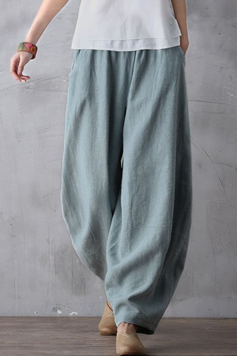 Summer Loose Cotton Linen Pants Women Casual Trousers