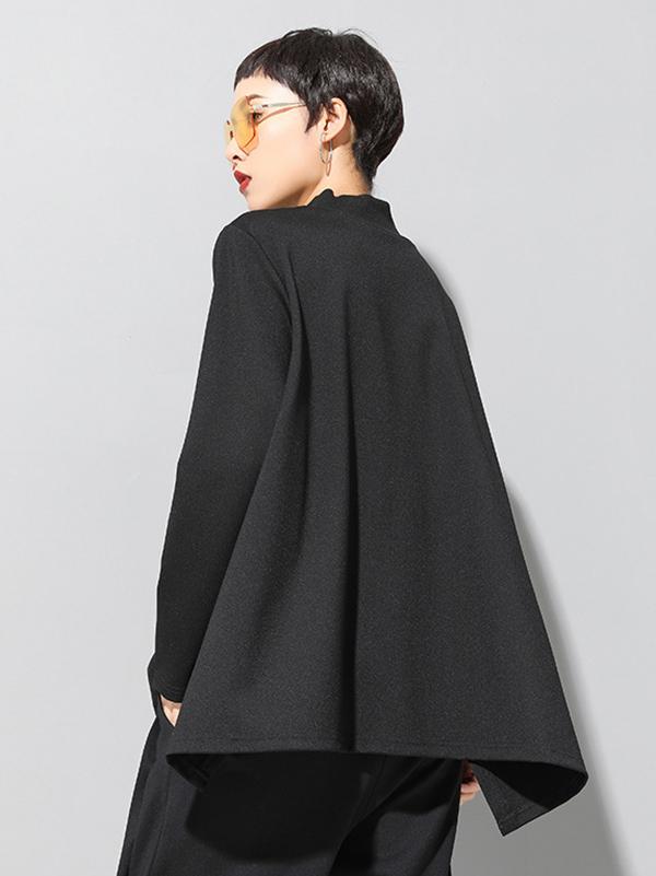 Black Long Sleeves Loose T-Shirt