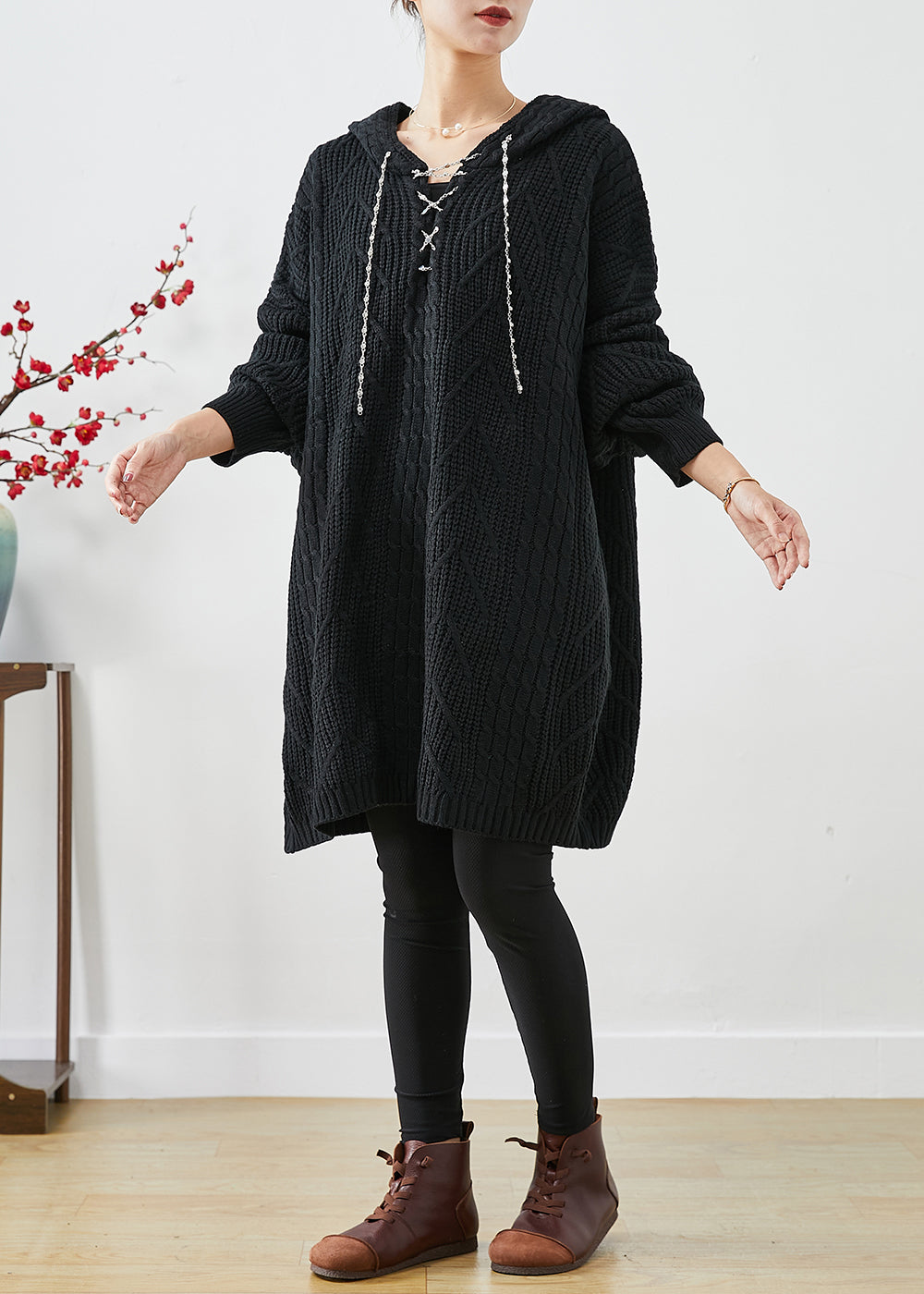 Loose knit sweater dress best sale