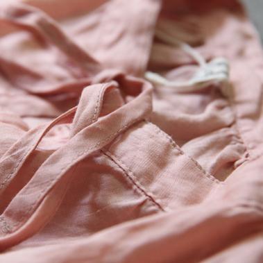 baggy loose pink casual linen dresses oversize stylish sundress wrinkled short sleeve mid dress - Omychic