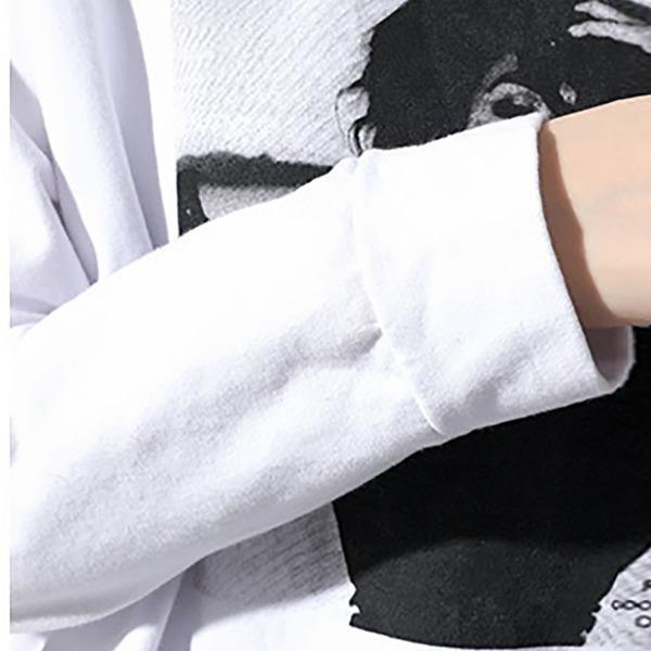 Women Pullover Full Sleeve Goddess Fan Casual Style 2020 Winter Hole Minority Tee Top - Omychic